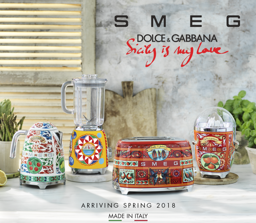 dolce & gabbana X smeg transform kitchen appliances with sicilian